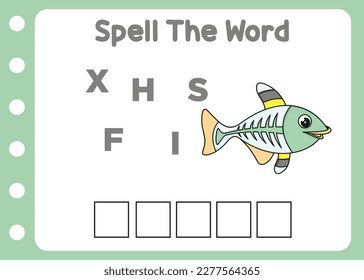 cómo deletrear la palabra de x fish