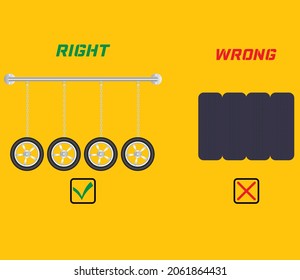 how to store car wheels correctly and incorrectly 