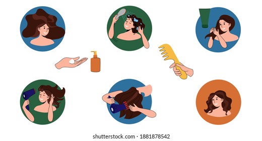 How to style curly hair, steps to make your hair look better, use gel and hair cream, hair dryer. Beauty secrets