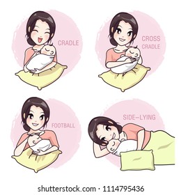 How to take a baby by a mother