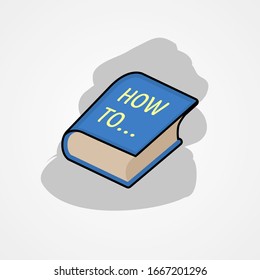 How to... book simple flat style vector illustration 