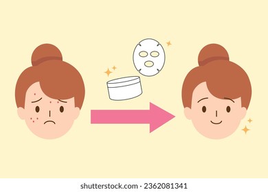 How to treat your skin. Self-care and skincare concept. problem skin. Girl or woman treat her skin face