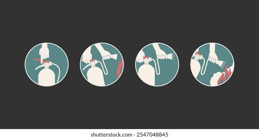 Cómo utilizar el esquema de información de emergencia. Cómo usar el esquema de extinción de incendios
Infografía de información de emergencia y uso del extintor – Guía de seguridad Ilustración vectorial