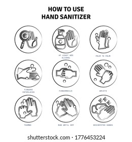 How use Hand Sanitizer Icon Illustrator
