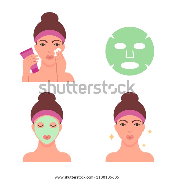 How Use Sheet Mask Steps Flat Stock Vector (Royalty Free) 1188135685 ...