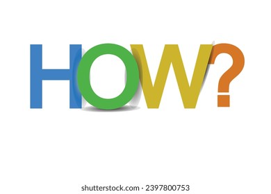 HOW vector colorful typography banner