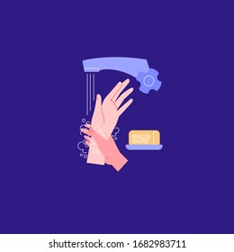 How to wash hands properly. Wrists
