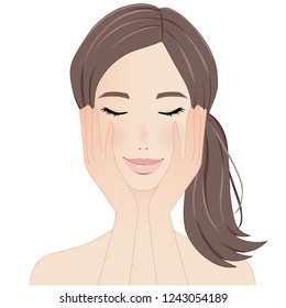 How to wash your face in the right way. This can use for decorate in content about beauty and health's blog and website.