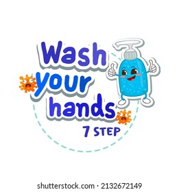 How Wash Your Hands Vector Stock Vector (Royalty Free) 2132672149 ...