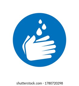 How to wash your hands. Washing hand with soap. Disinfection. Vector. . Wash / washing hands to keep clean vector icon for websites and print