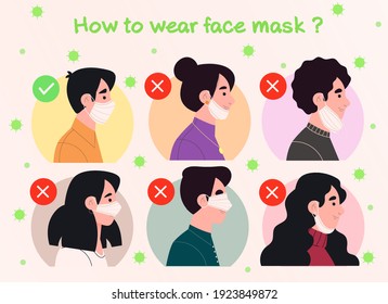 How To Wear Face Mask Right Wrong