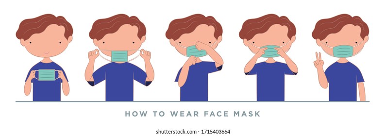 How Wearing Surgical Mask Right Way Stock Vector (Royalty Free) 1715403664