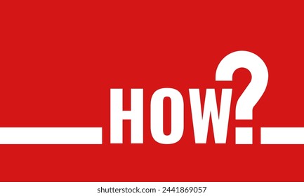 How word with question mark over red background