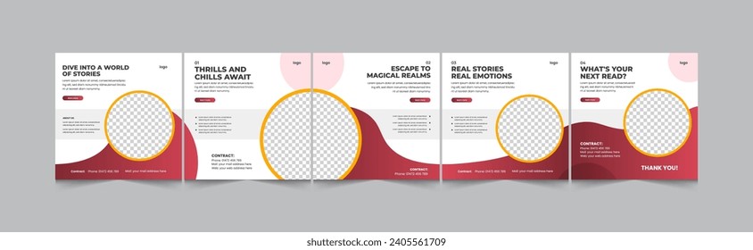 How to write a blog posts social media carousel, step by step guide to write carousel design template