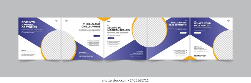 How to write a blog posts social media carousel, step by step guide to write carousel design template