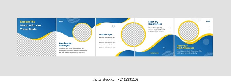 How to write a blog posts social media carousel, step by step guide to write carousel design template