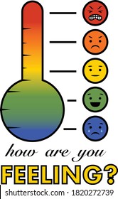 How You Feeling Anger Emotional Thermometer Stock Vector (Royalty Free ...