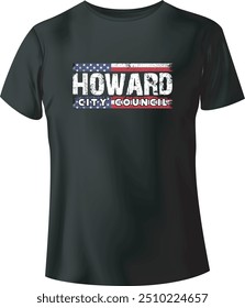 Howard city council Typography T-Shirt Design