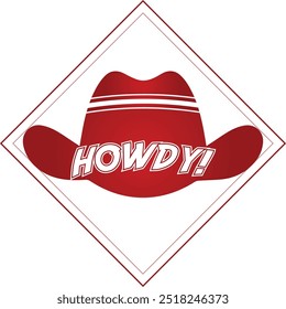 Howdy Cowboy Style Art for Printable Business