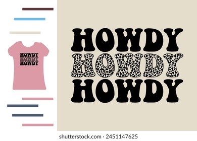 Howdy cowgirl t shirt design