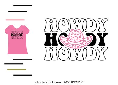 Howdy cowgirl t shirt design