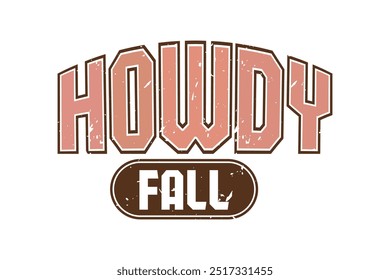 Howdy Fall Western Halloween T-shirt Design