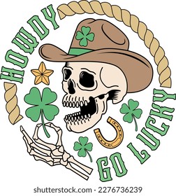 Howdy go lucky t-shirt design