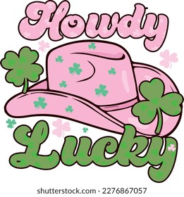 Howdy go lucky t-shirt design