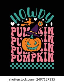 HOWDY PUMPKIN VEKTOR TSHIRT DESIGN