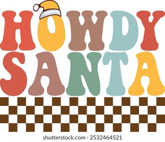 Howdy Santa T Shirt Design