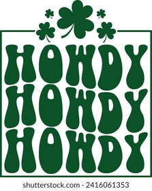 Howdy St. Patrick's Day Retro T-shirt