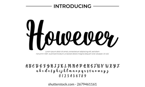 However - Elegant Script Font for Smooth Handwritten Design and Creative Typography