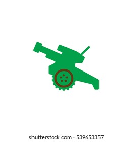 Howitzer, cannon icon vector, filled flat sign, solid colorful pictogram isolated on white. Symbol, logo illustration