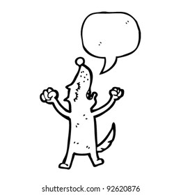 howling dog cartoon