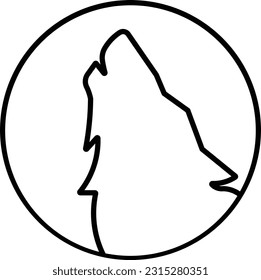 howling dog wolf howl zoo Outline