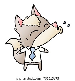 howling wolf boss cartoon