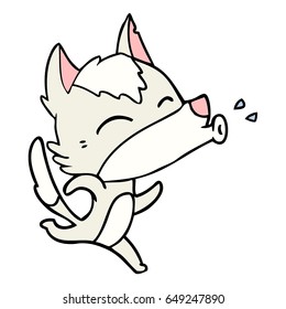 howling wolf cartoon