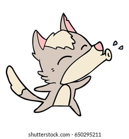 howling wolf cartoon