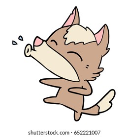 howling wolf cartoon