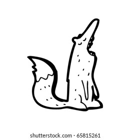 howling wolf cartoon