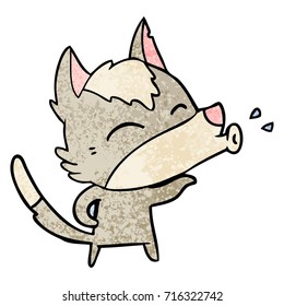 howling wolf cartoon