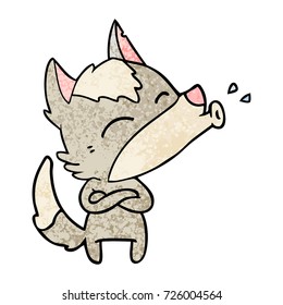howling wolf cartoon