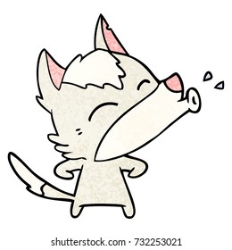 howling wolf cartoon
