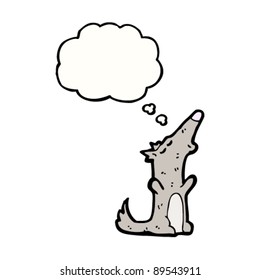 howling wolf cartoon character