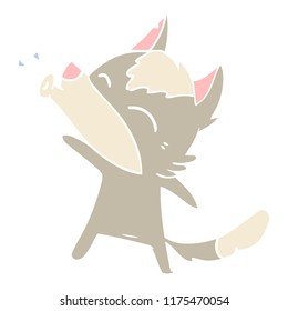 caricatura de estilo lobo plano