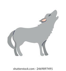 Icono de lobo aullante Clipart avatar logo Ilustración vectorial aislada