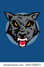 Howling wolf illustration, cool design