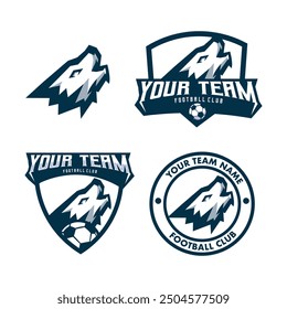 Howling Wolf Logo Design für Team Sport Fußball