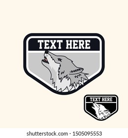 Howling wolf retro vintage patch great for sport team or any kind of squad