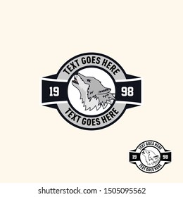 Howling wolf retro vintage patch great for sport team or any kind of squad